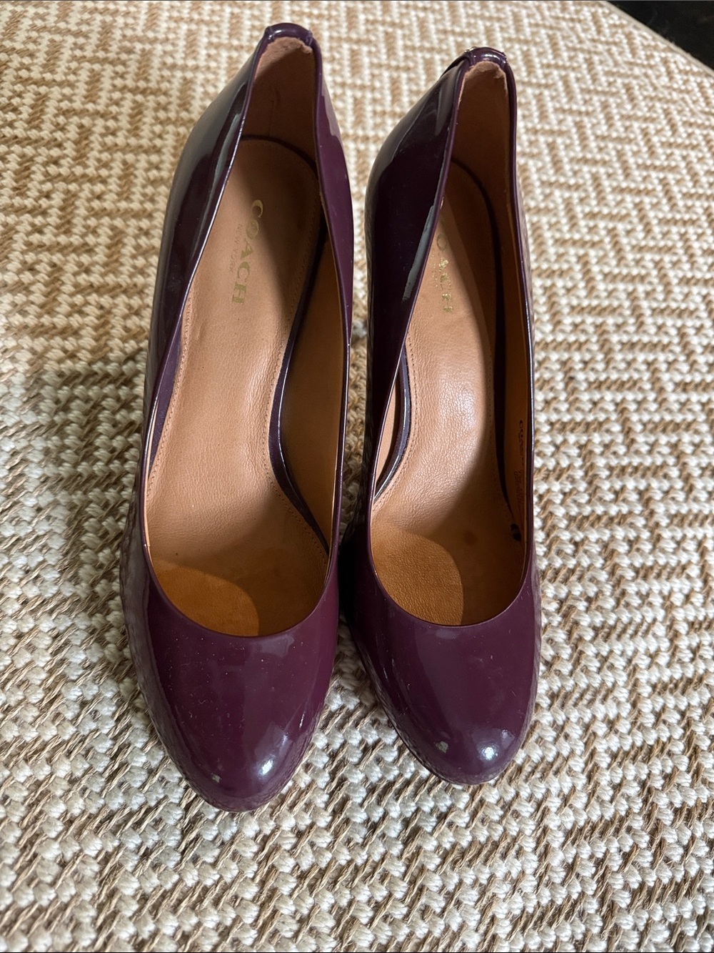 Coach Patent Leather Pumps in Plum